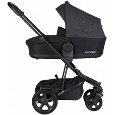 "Easywalker Harvey 2 All Terrain" - daugiafunkcinis vežimėlis, rinkinys "2-in-1" su galimybe "3-in-1" | Night Black