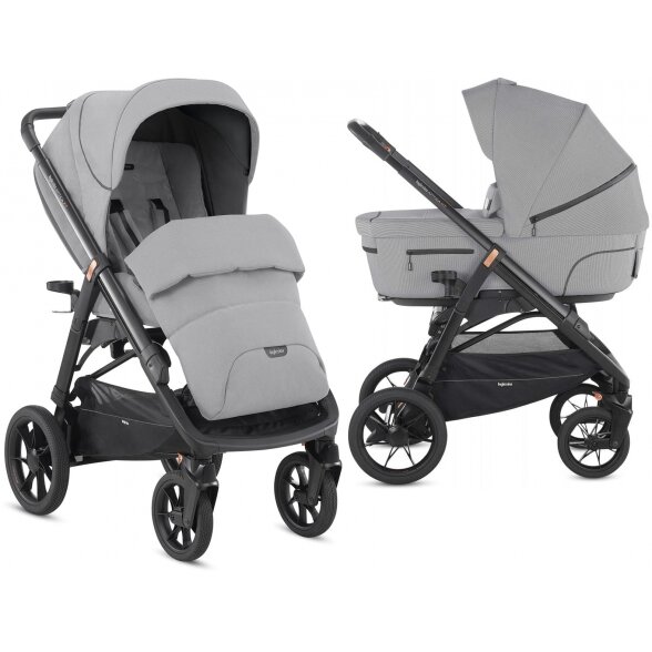 "Inglesina Aptica XT" - visureigis daugiafunkcinis vežimėlis, rinkinys "2-in-1" | Horizon Grey