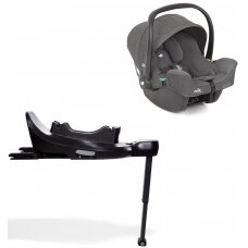 Joie i-Snug 2 - i-Size 0-13 kg automobilinė kėdutė, komplektas su "Encore 360" pasukama baze | Shell Grey