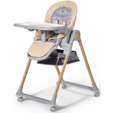 "Kinderkraft Lastree 2in1" - maitinimo kėdutė, gulimas krėslas | Mediena
