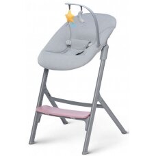 "Kinderkraft Livy" - "3-in-1" maitinimo kėdutė, komplektas su "Calmee" gulimuoju krėslu | Aster Pink