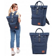 "Kinderkraft Moonpack" kuprinė "2-in-1" | Confetti Denim