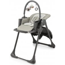 Kinderkraft Tummie - maitinimo kėdutė su gultuku 2w1 | Grey