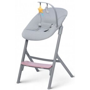 "Kinderkraft Livy" - "3-in-1" maitinimo kėdutė, komplektas su "Calmee" gulimuoju krėslu | Aster Pink