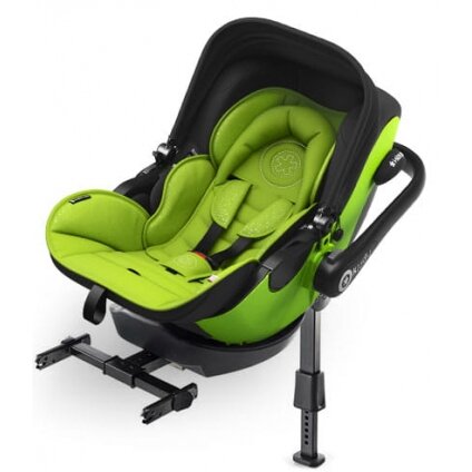 "Kiddy Evoluna i-Size" + "Isofix" bazė, sulankstoma automobilinė kėdutė su baze | Lime Green