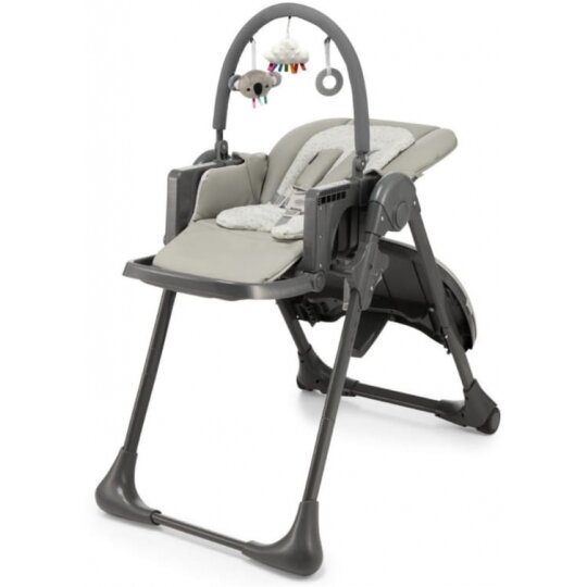 Kinderkraft Tummie - maitinimo kėdutė su gultuku 2w1 | Grey 1