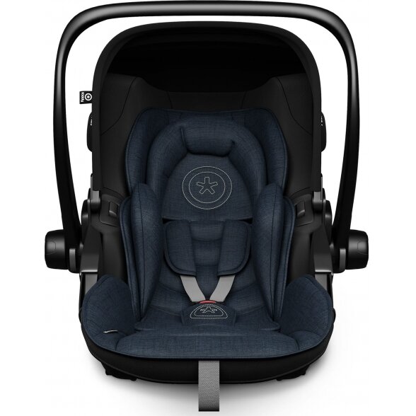 "Kiddy Evoluna i-Size 2" - automobilinė kėdutė ~0-13 kg, komplektas su baze | Indigo Blue Melange Icy Grey 2