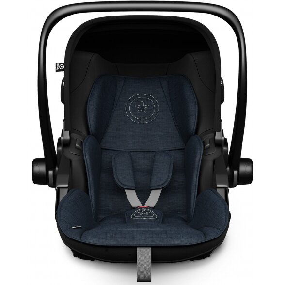 "Kiddy Evoluna i-Size 2" - automobilinė kėdutė ~0-13 kg, komplektas su baze | Indigo Blue Melange Icy Grey 3