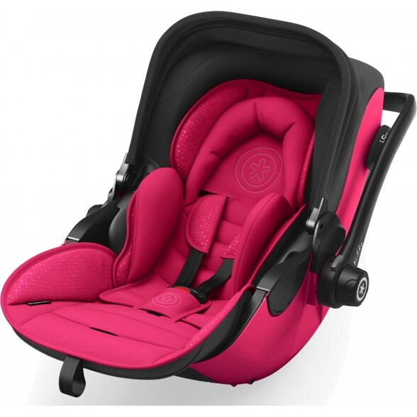 "Kiddy Evoluna i-Size 2" - automobilinė kėdutė ~0-13 kg, komplektas su baze | Ruby Pink 1