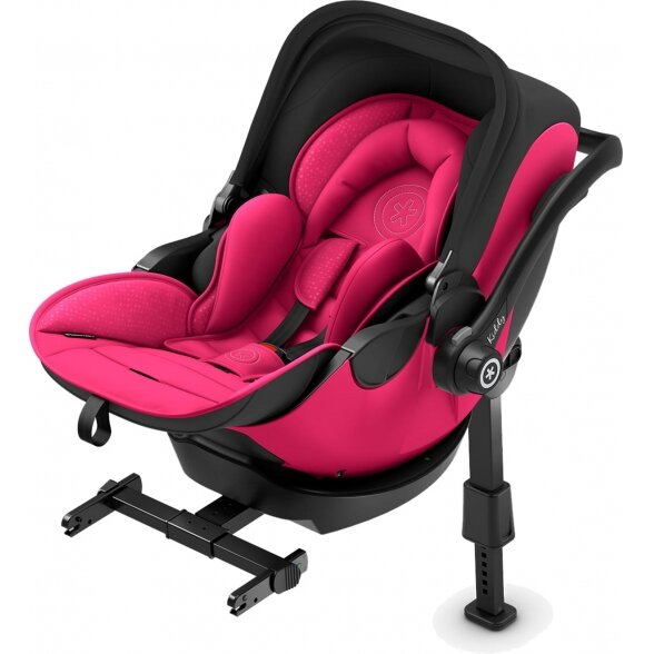 "Kiddy Evoluna i-Size 2" - automobilinė kėdutė ~0-13 kg, komplektas su baze | Ruby Pink