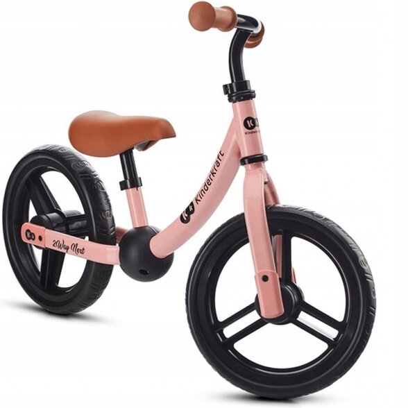 Kinderkraft 2Way Next - balansinis dviratis | Pale Pink 1