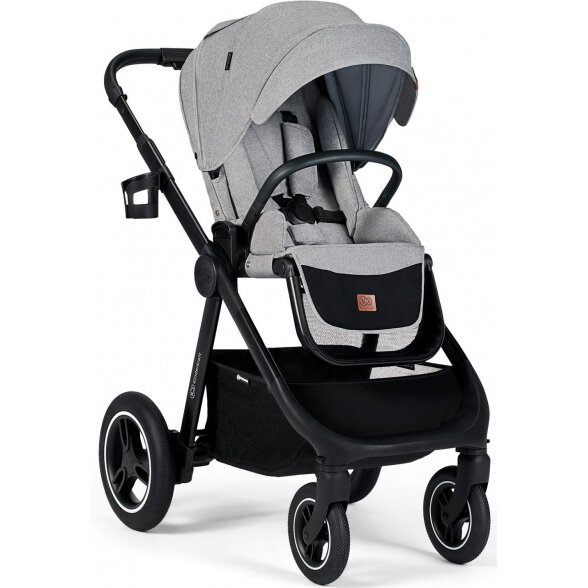 Kinderkraft Everyday- daugiafunkcinis vežimėlis 2in1 su galimybe 3in1 | Light Grey 3