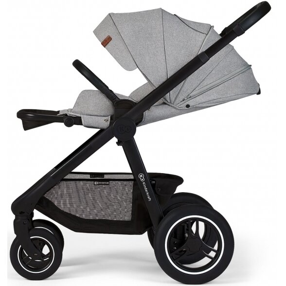 Kinderkraft Everyday- daugiafunkcinis vežimėlis 2in1 su galimybe 3in1 | Light Grey 7