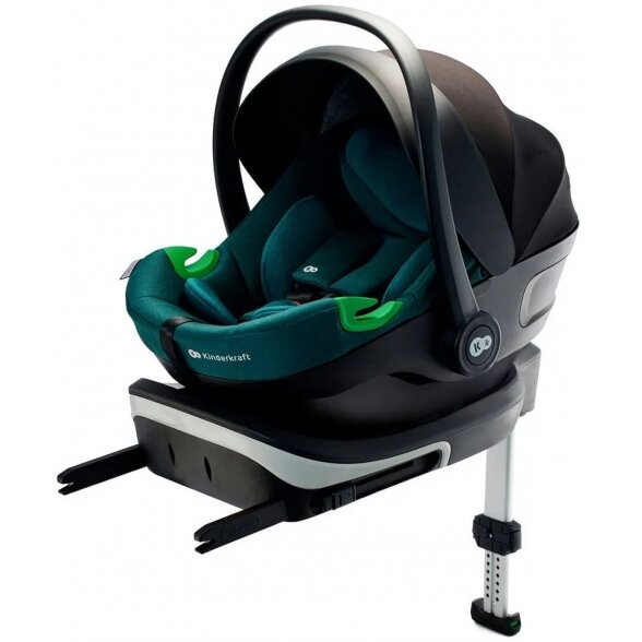 Kinderkraft i-Care i-Size - automobilinė kėdutė 40-87 cm, ~0-13 kg, rinkinys su Isofix | Harbour Blue