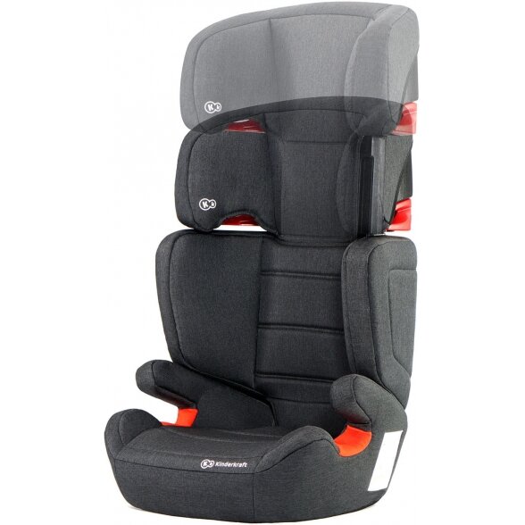 "Kinderkraft Junior Fix" - automobilinė kėdutė 15-36 kg | Juoda 3