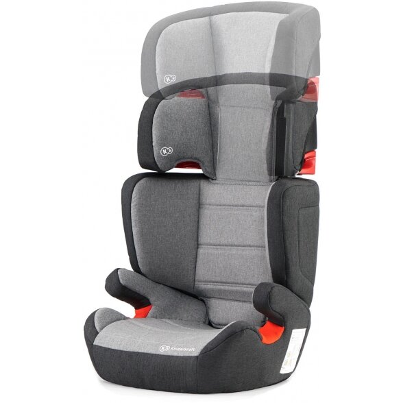 Kinderkraft Junior Fix -  automobilinė kėdutė 15-36 kg | Black&Gray 2