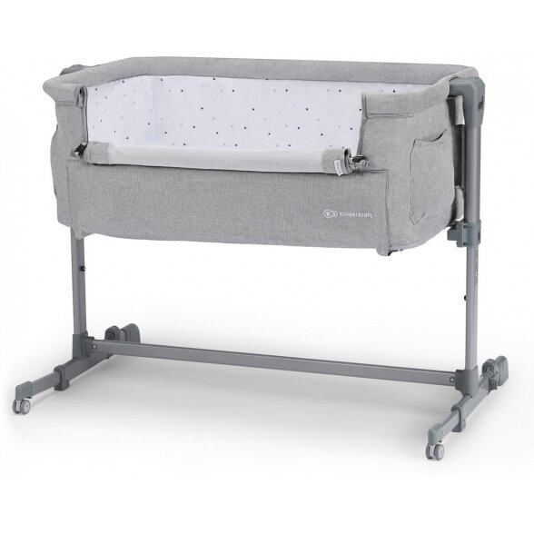 Kinderkraft Neste Up - lovytė  3w1 | Grey Light Melange 2