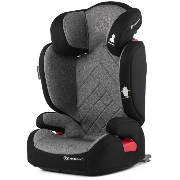 "Kinderkraft Xpand" - automobilinė kėdutė 15-36 kg | Pilka