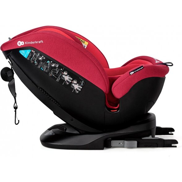 "Kinderkraft Xpedition" - pasukama automobilinė kėdutė 0-36 kg | Raudona 3