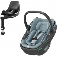 "Maxi-Cosi Coral 360" - pasukama automobilinė kėdutė, komplektas su baze ~0-12 kg | BLK Essential Grey