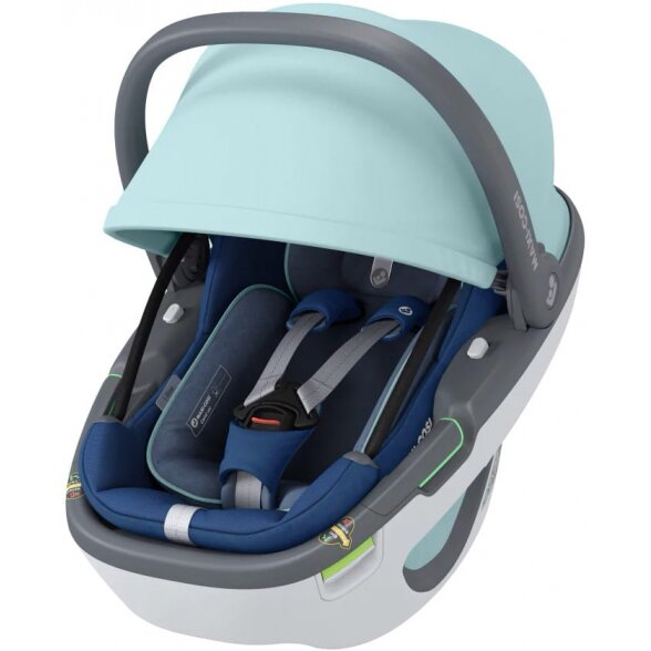 "Maxi-Cosi Coral 360" - pasukama automobilinė kėdutė, komplektas su baze ~0-12 kg | Essential Blue 12