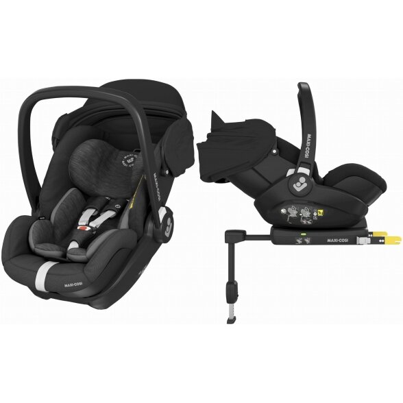 "Maxi-Cosi Marble" -  automobilinė kėdutė 0-13 kg + bazė | Essential Black