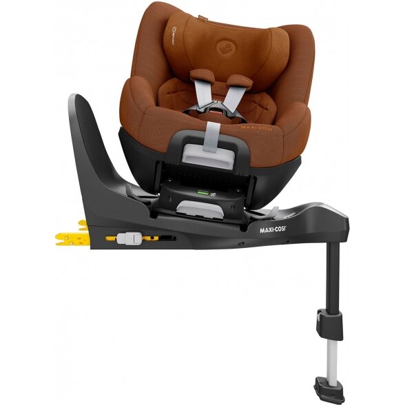 Maxi-Cosi Pearl 360 PRO - besisukanti, ištraukiama autokėdutė ~0-18 kg, rinkinys su baze | Authentic Cognac 2