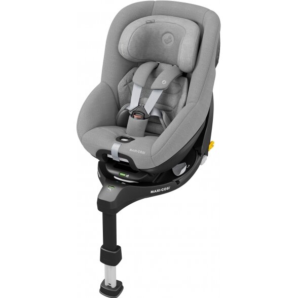 Maxi-Cosi Pearl 360 PRO - besisukanti, ištraukiama autokėdutė ~0-18 kg, rinkinys su baze | Authentic Grey