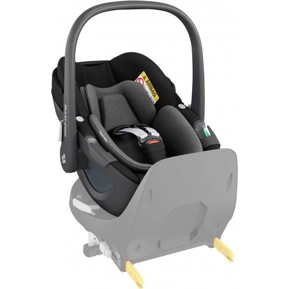 "Maxi-Cosi Pebble 360 i-Size" - pasukama automobilinė kėdutė ~0-13 kg | Essential Black 9