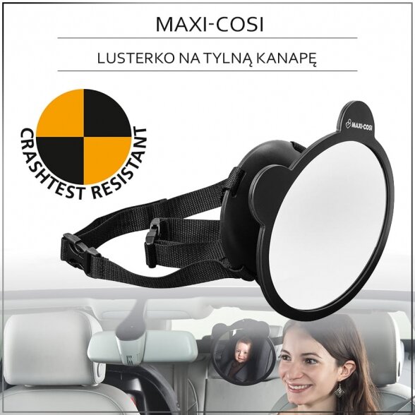 "Maxi-Cosi" - universalus plataus kampo galinės sėdynės veidrodėlis 1