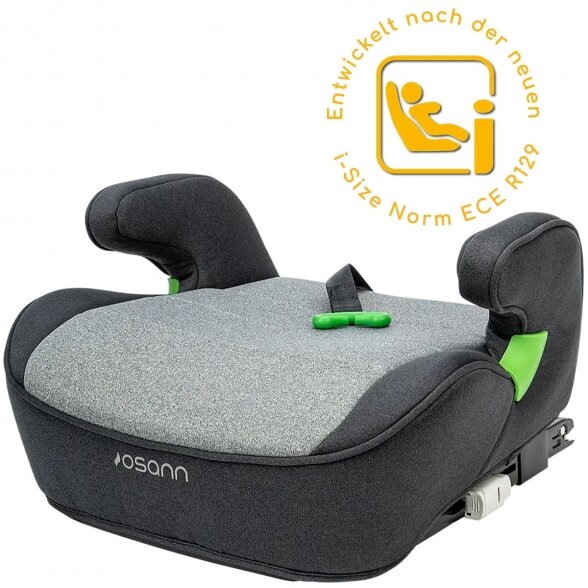 "Osann Junior Isofix i-Size" su "Gurtfix" diržu - autokėdutė/paaukštinimas | Universe Grey 1