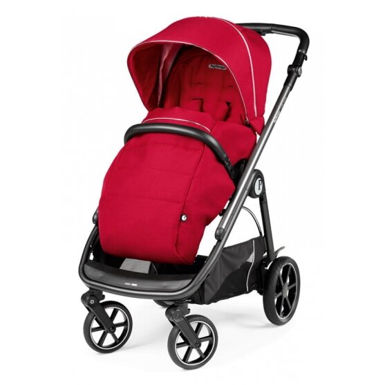 "Peg Perego Veloce" - daugiafunkcinis vaikiškas vežimėlis, 2in1 komplektas su 3in1 galimybe | Red Shine 4