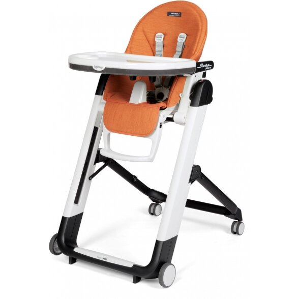 "Peg Perego Siesta Follow Me" - maitinimo kėdutė su atsilenkimo funkcija 0-15 kg | Wonder Orange