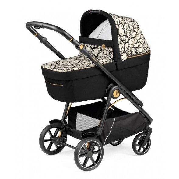 "Peg Perego Veloce" - daugiafunkcinis vežimėlis, rinkinys 2in1 su galimybe 3in1 | Graphic Gold 1