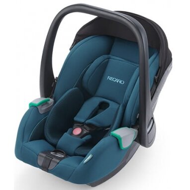 "Recaro Celona" - daugiafunkcinis vaikiškas vežimėlis, rinkinys "4 viename" | Aluminium Grey - Select Teal Green 3