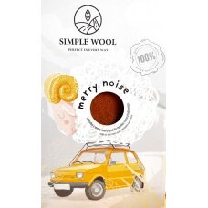 "Simple Wool Little Merry+" - termoaktyvus merino vilnos įdėklas automobilinei kėdutei ~0-13kg | G0+ Orange