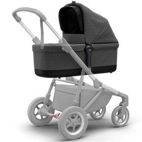 "Thule Sleek" - daugiafunkcinis vaikiško vežimėlio komplektas 2in1 su galimybe 3in1 | Shadow Grey