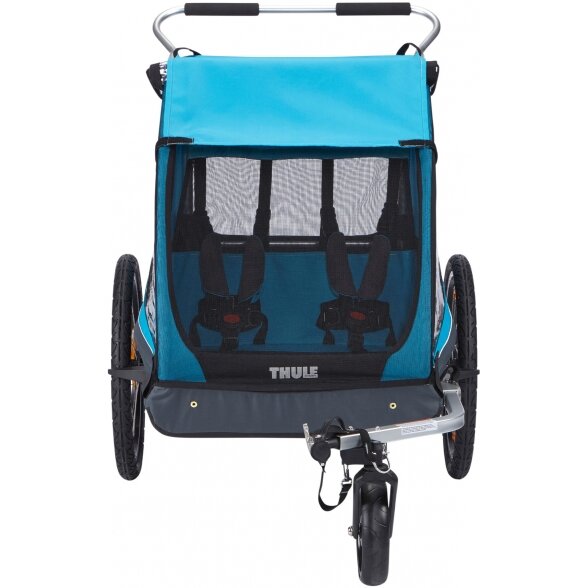 "Thule Chariot Coaster XT" priekaba dviems vaikams - dviračio priekaba "2-in-1" | Mėlyna 3