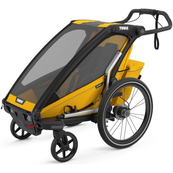 THULE Chariot Sport 1 - dviračio priekaba "2-in-1" | Geltona ant juodos spalvos