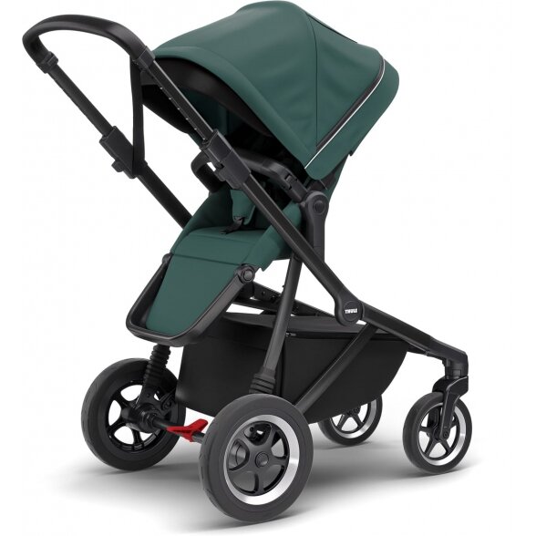 "Thule Sleek" - daugiafunkcinis vaikiško vežimėlio komplektas 2in1 su galimybe 3in1 | Mallard Green 4
