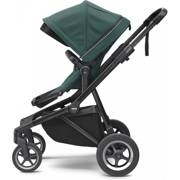 "Thule Sleek" - daugiafunkcinis vaikiško vežimėlio komplektas 2in1 su galimybe 3in1 | Mallard Green 5