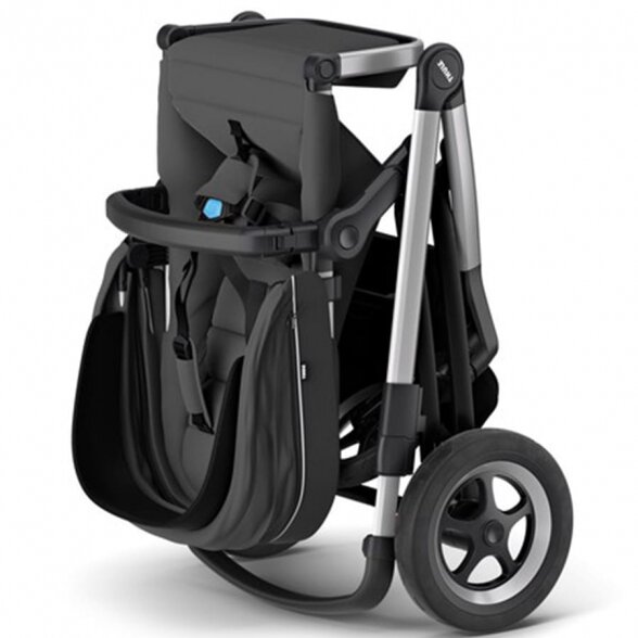 "Thule Sleek" - daugiafunkcinis vaikiško vežimėlio komplektas 2in1 su galimybe 3in1 | Shadow Grey 6