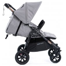 "Valco Baby Snap Duo SPORT" lengvas dvivietis vežimėlis | Cool Grey