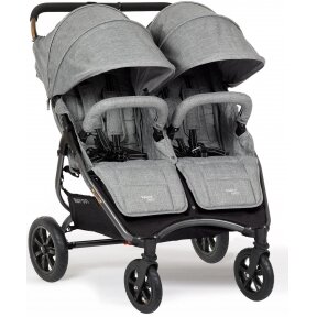 "Valco Baby Snap Duo SPORT" lengvas dvynių vežimėlis  | Tailormade Gray Marle