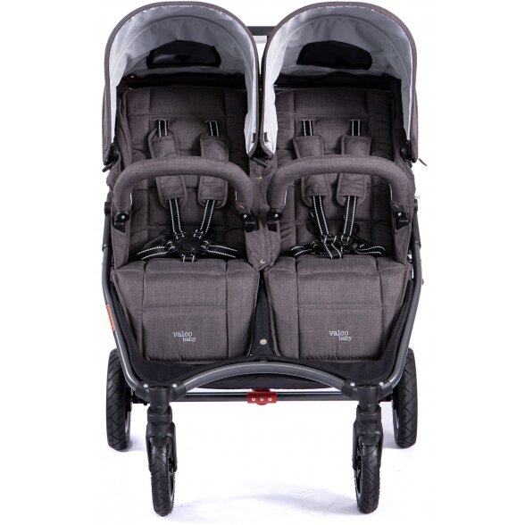 "Valco Baby Snap Duo SPORT" lengvas dvivietis vežimėlis | Tailormade Charcoal 2