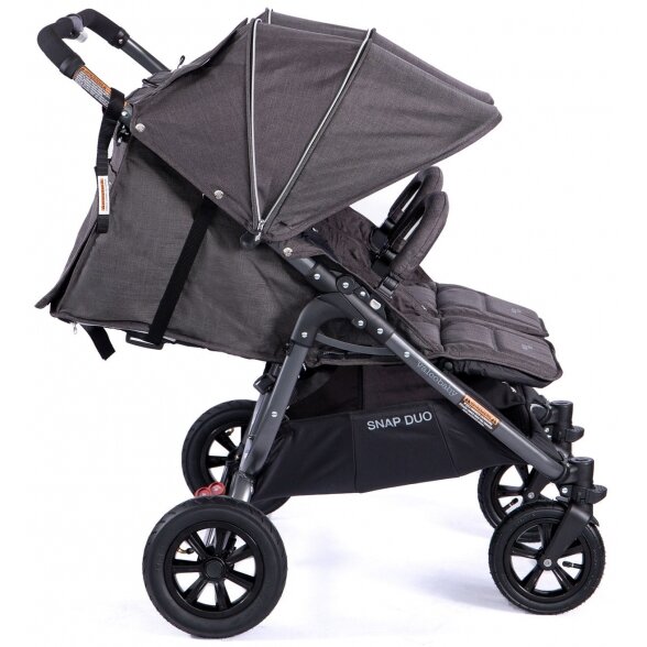 "Valco Baby Snap Duo SPORT" lengvas dvivietis vežimėlis | Tailormade Charcoal 3