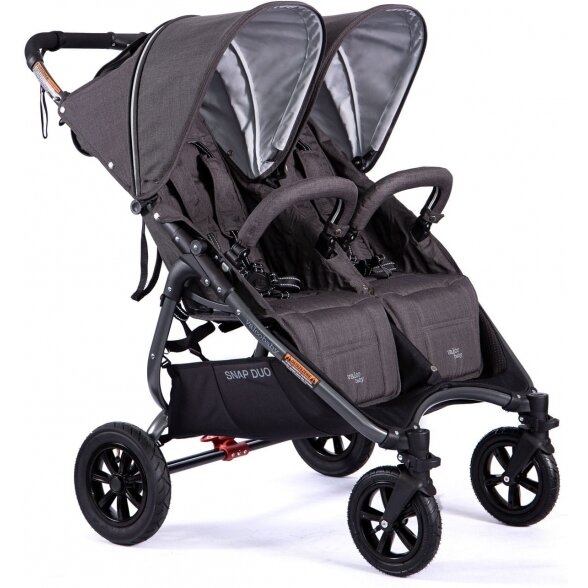 "Valco Baby Snap Duo SPORT" lengvas dvivietis vežimėlis | Tailormade Charcoal